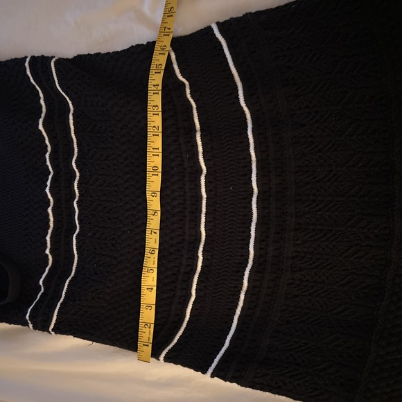 Abercrombie Black Stripe Spaghetti Strap Ribbed Dress Size XLT - Picture 5 of 6